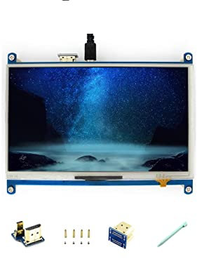 Raspberry Pi 7 Inch LCD Resistive Touch Screen 1024x600 IPS Display HDMI Interface Monitor for Any Revision of Raspberry Pi and PC Drivers Provided