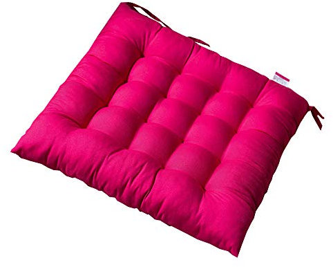 AGDLLYD Stuhlkissen 40x40x5 cm Sitzkissen für Stühle im Indoor & Outdoor-Bereich mit Dicker Polsterung wählbar. (Rose Rot)