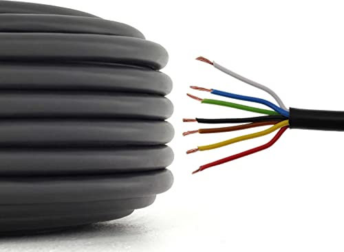 Anhängerkabel 7 polig 1,5mm² Fahrzeugkabel Leitung Leitungskabel Anhänger Strom Elektrik Kabel