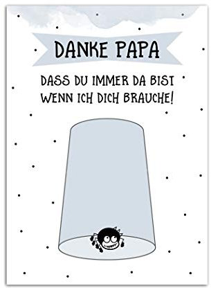 Nastami Vatertagskarte Postkarte Vatertag Karte, Vatertag Geschenk, Vatertag Geschenkideen Papa (Spinne)