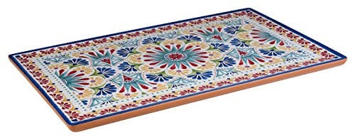 APS 84680 GN 1/1 Tablett ARABESQUE, 53 x 32,5 cm, Höhe 2 cm, Melamin, Dekor/Terracottaoptik, Antirutsch-Füße