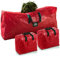 Jumbo 9FT Christmas Tree Storage Bag - 3 Piece Set Includes 2 Garland Storage Bags for Xmas Decorations - Durable Reinforced Carry Handles, Dual Zippered Storage Containers Waterproof Xmas Storage Bag
