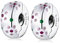 MEETCCY Charm-Anhänger aus Sterlingsilber, blauer weißer Kristall, Clip-Verschluss, Abstandshalter, Stopper für Armband, kompatibel mit europäischen Pandora-Charm-Armbändern, Sterling-Silber Kristall