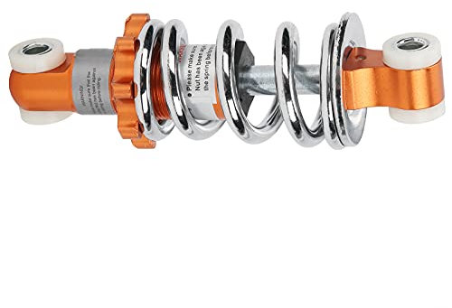 Amortiguador de suspensión, amortiguador Dioche para motocicleta, resorte de amortiguación de 400 lb para mini scooter con paso de orificio de 125 mm