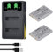 2 batterie in-EL5 + LED Dual Built-in USB Charger with Type C Port Compatibile con Nikon Coolpix P90 P80 P100 P500 P510 P520 P530 P5000 P5100 P6000 5900 7900 Coolpix S10 Macchina fotografica
