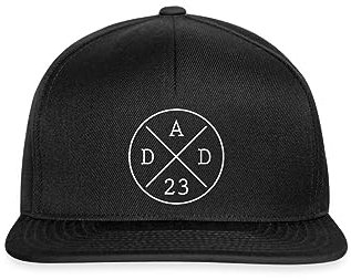 Spreadshirt Papa Dad Vater 2023 Geschenkidee Werdender Papa Snapback Cap, One Size, Schwarz/Schwarz