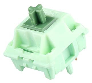 KiiBoom Interruttore per tastiera meccanica Matcha Latte da 55 gf, interruttore per tastiera a 5 pin con stelo POM, alloggiamento in nylon per PC, 30 pezzi per tastiera da gioco fai da te