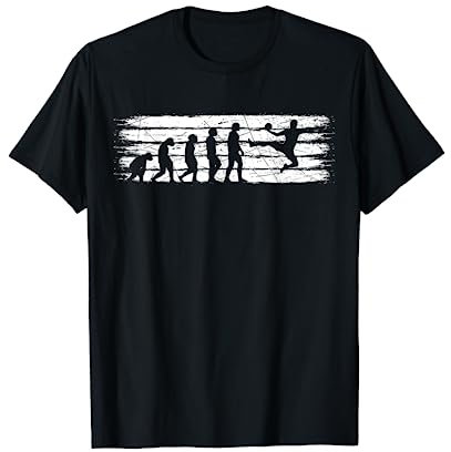 Evolution Handball Retro Handballer für Handballspieler T-Shirt