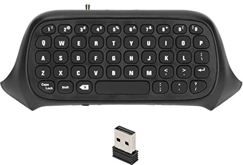 Hoopoocolor Tastiera per Controller di Gioco, Tastiera per Console di Gioco da 2,4 GHz con Audio e Jack per Cuffie, Tastiera Controller per Chatpad di Gioco per Xbox Series X Series S One One S(Nero)