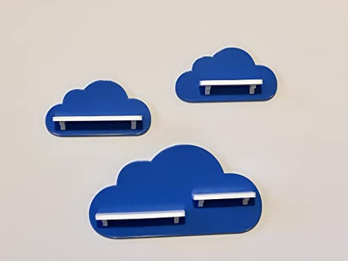 PsGreen 3er Wolken-Set passend/Kompatibel für die Toniebox Toniefiguren (Blau)