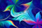adrium Acryl-Bild 110 x 70 cm: Abstrakter fraktaler Blumenhintergrund in den Regenbogenfarben. Platz bunte Blumen. (192852617)