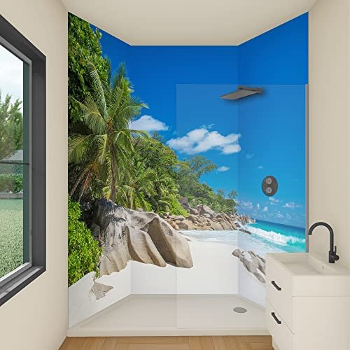 yourplate Duschrückwände mit individueller Größe (3 Rückwände – Premium Nano Matt – bsso03) – Duschrückwand Alu mit Feuchtigkeitsschutz – Rückwand Dusche zur einfachen Montage