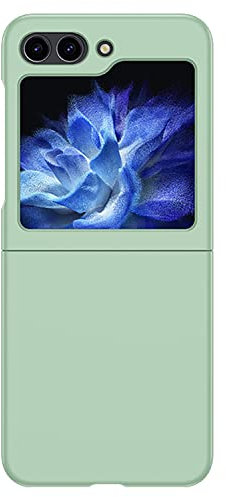 Hauw Coque Galaxy Z Flip 5 5G,Ultra Mince Dur PC Antidérapant Pliant Coque de Téléphone pour Samsung Galaxy Z Flip 5 5G 2023,Vert Clair