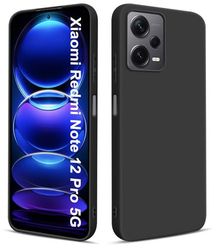 Eiselen Hülle für Xiaomi Redmi Note 12 Pro 5G/Xiaomi Poco X5 Pro 5G, Ultra Dünn Soft Silikon TPU Schwarz Schutzhülle, Extrem Kratzfest & rutschfest & Stoßfeste & Fallschutz Kameraschutz Handyhülle