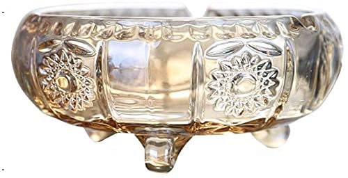 EVANEM Cendrier en Verre doré Table Basse de Style européen Cendrier Maison créative pour Le cendrier de Cigarette de Passager