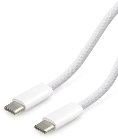10ft USB C 240W Fast Charger Cable - Compatible with Samsung, Motorola, Car, iPad 10, and iPhone 15 16 - Thick Braided, White, Extra Length