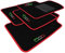 DHCarMats – Tappetini Auto per Fiat 500 dal 2010 – Ricamo con Bordo – Moquette su Misura – Set Completo Anteriore e Posteriore – Accessori Interni Personalizzati (Tricolore - Rosso)