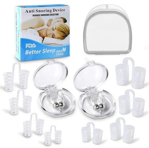 pergoods Dilatatore Nasale, 10 pezzi Antirussamento, Clip antirussamento Anti Russamento Silicone anti russare,soluzione confortevole e professionale per Respirare e Dormire Aiutare