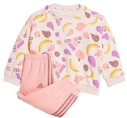 adidas Unisex Kids Essentials Allover Print Kids Jogginganzug Sandy Pink 104