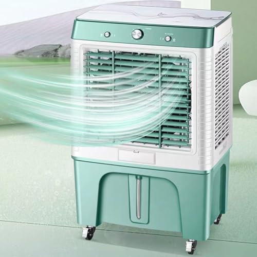 Enfriador de aire evaporativo, enfriador de pantano portátil, enfriador evaporativo 3 en 1, aire acondicionado con enfriador de pantano oscilante, 3 velocidades, for interiores, exteriores y garajes