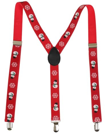 NiceYnn Herren-Hosenträger mit 3 Clips – Y-Rücken, 2,5 cm breit, verstellbar, elastisch, Herren-Hosenträger, robuste Metall-Clips für Hochzeiten, lässige, formelle Veranstaltungen, Weihnachten,