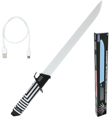 Lexibook, Sabre Laser Interactif, RP20 | Réagit aux mouvements, 8 couleurs, sons de combat, rechargeable