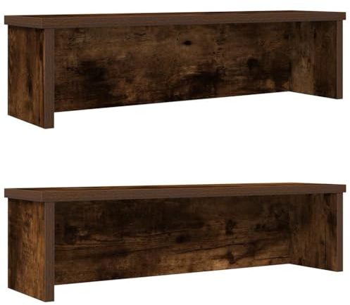 vidaXL Küchenregale Stapelbar 2 STK. Räuchereiche 60x15x16 cm