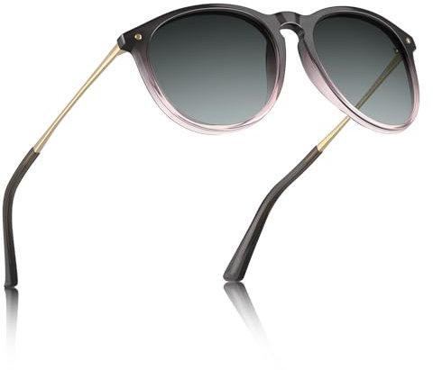 CARFIA Vintage Polarisierte Sonnenbrille für Damen Herren UV400 Schutz Ultraleicht Rahmen