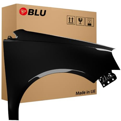 BLU Kotflügel Passend für Volkswagen Polo 9N3 IV 4 LIFT LC9Z Rechts Schwarz | 2005-2009 | Vorderseite Vorne | Lackiert | Einbaufertig