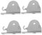IMIKEYA 4 Stück Schönheitssalonausrüstung Verstellbare Halterung Schuhspanner Einzelne Umlenkrolle Faltbarer Retro-quaste -Kart Bremse Bremspedal Gleiterhalterung Silver
