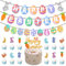JSTHHTT Osterdeko Banner, Happy Easter Girlande Ostern Deko, Ostereier Frohe Osterhasen-Ei-Banner, Osterdekoration für Kinder Osterfeier Drinnen Draußen Garten Party Dekoration