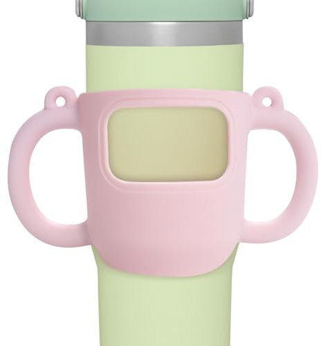 Silicone Tumbler Grip, Anti Slip Bottle Holder, Protective Fit Baby Bottles, Portable Coffee Mugs Holder, Comfortable Design, Insulated Mug Handle for Kids, Adults