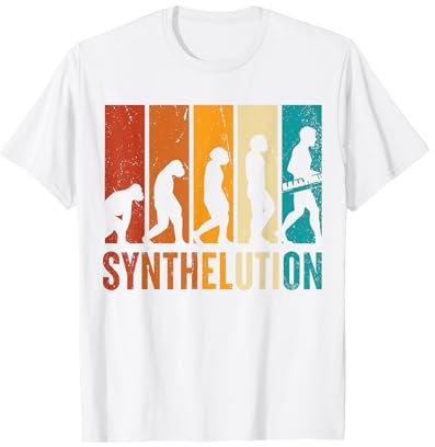 Synthelution Evolution Musiker Band Instrument Synthesizer T-Shirt