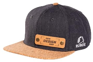 RUBDE Snapback Cap mit individualisierbaren und wechselbaren Patch Damen Herren Unisex