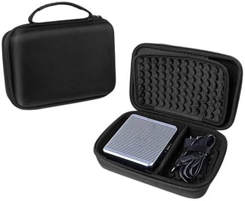 Mallette de Transport Rigide pour Mini PC, Sac de Voyage résistant à l'eau, Housse de Protection, Sac en EVA avec Mousse personnalisée et Poche pour câbles pour Ordinateur Portable et Accessoires