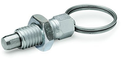 Ganter Normelemente GN 717-5-M10X1-AK-ST - Rastbolzen, Silber, 2 Stück