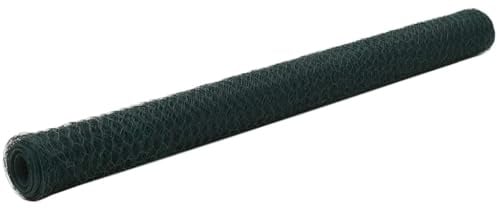 vidaXL Drahtzaun Maschendraht Drahtgeflecht Stahl PVC-Beschichtung 25x1,5 m Grün