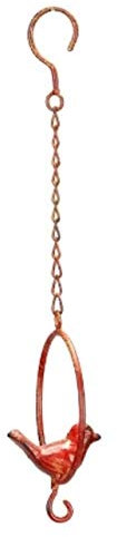 Campo Gartenträume Meisenknödelhalter Ring Vogel rot Eisen 10x6,5xH33 cm