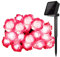SUAVER Solar Lichterkette, Wasserdicht 50LED Rose Lichter Außen Blumen Garten Licht Außenlichterkette,LED Lichterketten für Garten,Terrasse,Zuhause,Weihnachtsdeko und Partys (Rot)