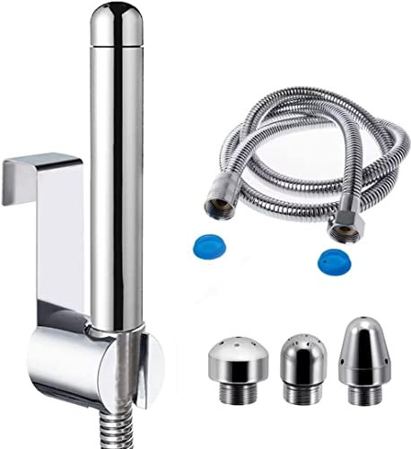 Shower Douche Kit, Shower Head Douche Attachment for Colon Cleaner System with 59 inch Shower Hose, Hook up and 3 Nozzle for Men Women Cleaning