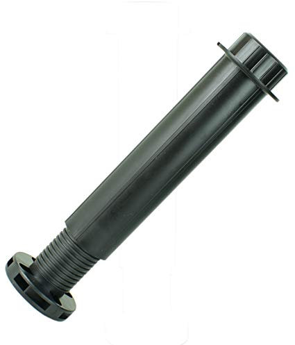 emoebelbeschlaege Möbelfuß Stützfuß verstellbar 150-250 mm Schwarz Kunststoff Rund Bettfüße 1 Stück (H 150-250 MM) für Betten