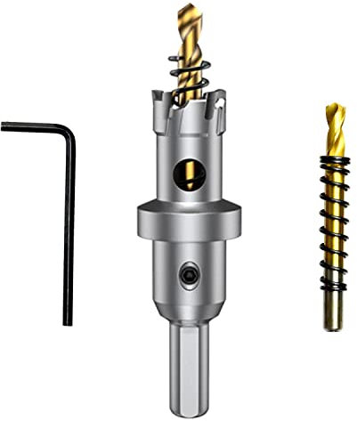 ASNOMY 19mm Lochsäge Hartmetall-Bohrer, Metall Lochsäge Bohrer, TCT-Bohrer-Lochsägen ideal für Löchern in Edelstahl, Eisen, Holz, Kunststoff