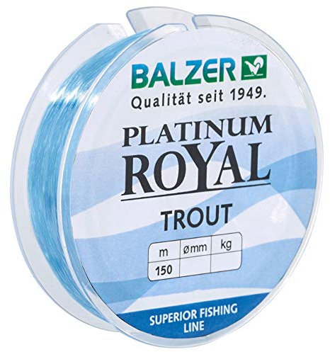 Balzer Platinum Royal Trout Schnur - 150m monofile Angelschnur, Durchmesser/Tragkraft:0.19mm / 4.6kg, Farbe:Blau