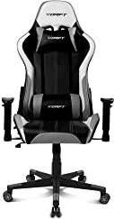 DRIFT GAMING DR175 - Silla Gaming Profesional, polipiel, reposabrazos ajustables 2D, pistón clase 4, giratoria, mecanismo de mariposa, cojín lumbar y cervical, color negro/blanco/gris