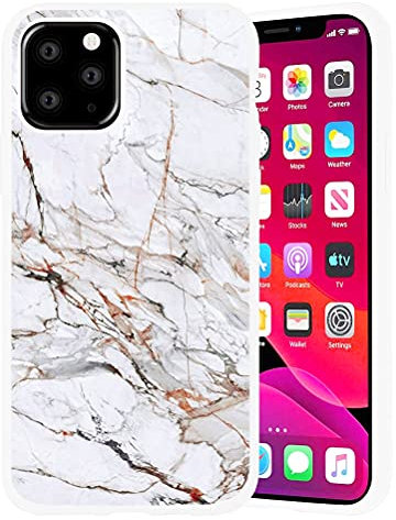 Yoedge Handyhülle iPhone 6 Plus/6s Plus Hülle 5,5, Weiß Marmor Muster TPU Bumper mit Silikon Weiche Schlank Schutzhülle Handytasche Gummi Dünn Flexibel Case Stoßfest Handy hülle für iPhone 6S Plus