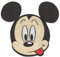 Mickey Mouse Comic Bambini - Toppe termoadesive Patch Toppa ricamate, misura: 6,4 x 6,5 cm