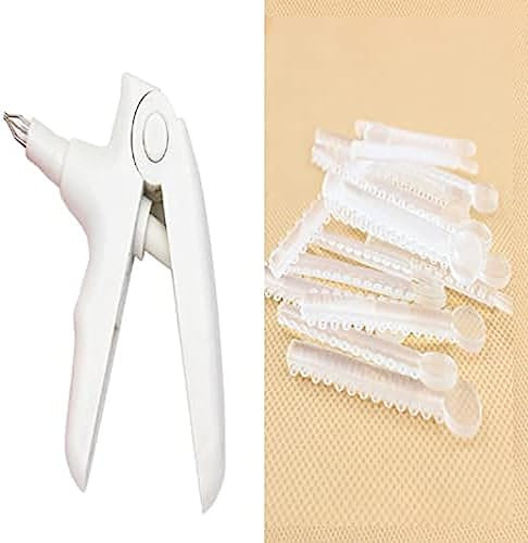 Kieferorthopädische Blattschraube (weiß) und weiße kieferorthopädische elastische unsichtbare O-Ringe 1 Packung mit 1040 Stück