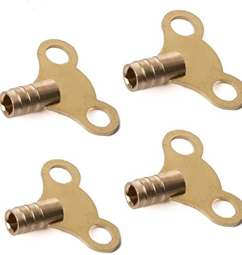 KARRMA Brass Radiator Key - Radiator Bleed Key - Radiator Bleed Valve Key - Venting Air Valve (Brass RADAITOR Key 4)