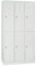Schrank & Stuhl Spind – Metallspind mit 3 x 2 Abteilen 195 x 90 x 50 cm, Schließfachschrank mit Drehriegelvorrichtungen, Lieferung komplett montiert, Grau