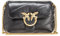 Borsa a tracolla pinko love baby puff - pelle nero - uni